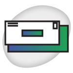 Mailing Marketing Services Icon - letters and postcard