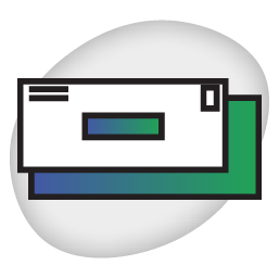 Mailing Marketing Services Icon - letters and postcard